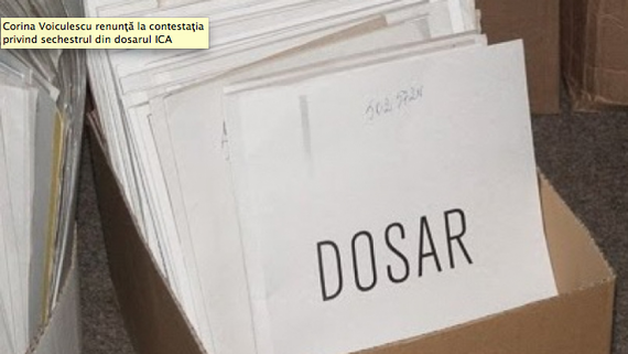 Corina Voiculescu renunţă la contestaţia privind sechestrul din dosarul ICA