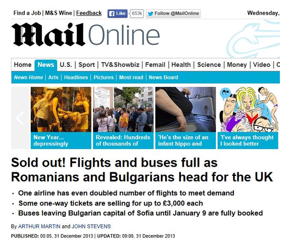 Instituţia britanică de reglementare a presei a decis că Daily Mail a încălcat codul de bune practici, când a anunţat invazia românilor