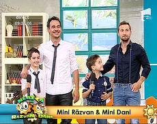 Răzvan şi Dani s-au ales cu mini sosii. Copiii vor lucra de luni pană vineri la Antena 1