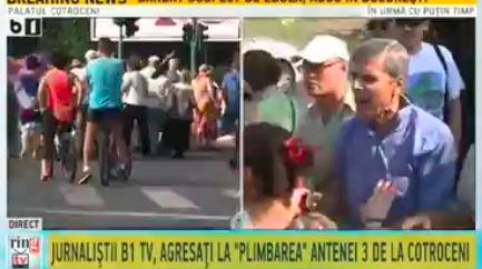 Bărbatul care a agresat o jurnalistă la „plimbarea” Antenei 3 a primit amendă penală