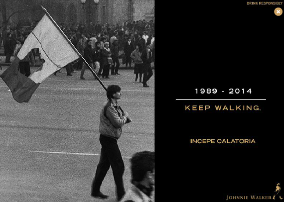 Johnnie Walker "împrumută" spiritul Revoluţiei din 1989, într-o reclamă online