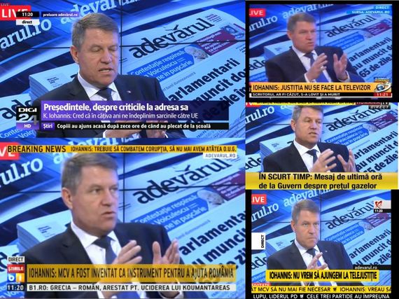 BURTIERA LA MINUT. Posturile de ştiri, program unic: Interviul lui Klaus Iohannis la Adevărul Live