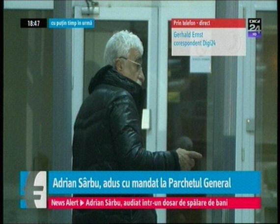 ULTIMA ORĂ. Adrian Sârbu, adus cu mandat la Parchetul general. Adrian Sârbu a fost reţinut
