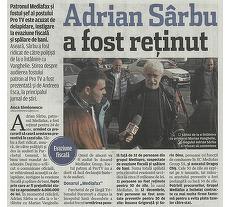 Adrian Sârbu, peste 100 de articole în presă şi pe online în numai 12 ore