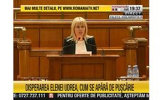 BURTIERA LA MINUT. Elena Udrea, discurs în Parlament. România TV: „Disperarea Elenei Udrea, cum se apără de puşcărie”