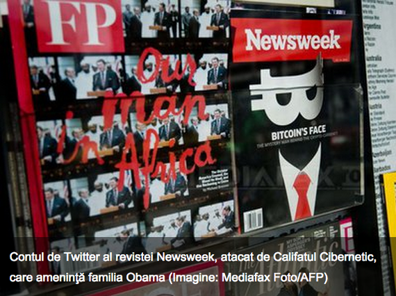 Contul de Twitter al revistei Newsweek, atacat de Califatul Cibernetic, care ameninţă familia Obama