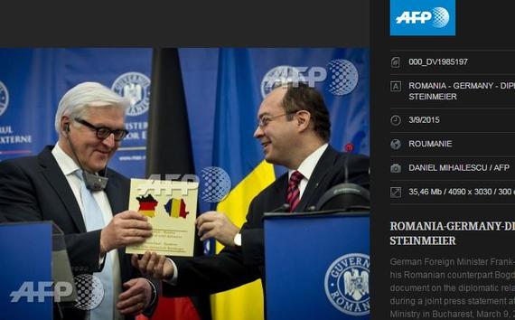 GAFĂ. Agerpres şi-a cerut scuze după ce ministrul de externe al Germaniei a primit o broşură cu steagul Germaniei pe conturul Franţei.