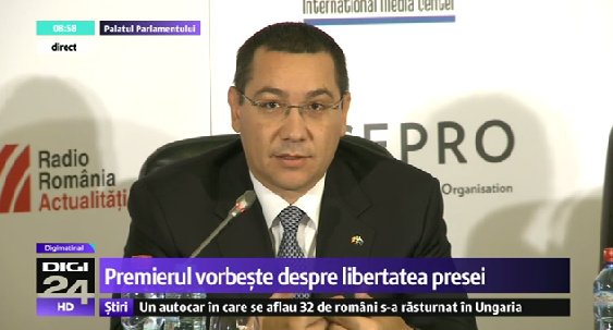 1 Aprilie. Ponta anunţă că va răspunde întrebărilor venite din partea tuturor jurnaliştilor: Mi-a trecut supărarea.