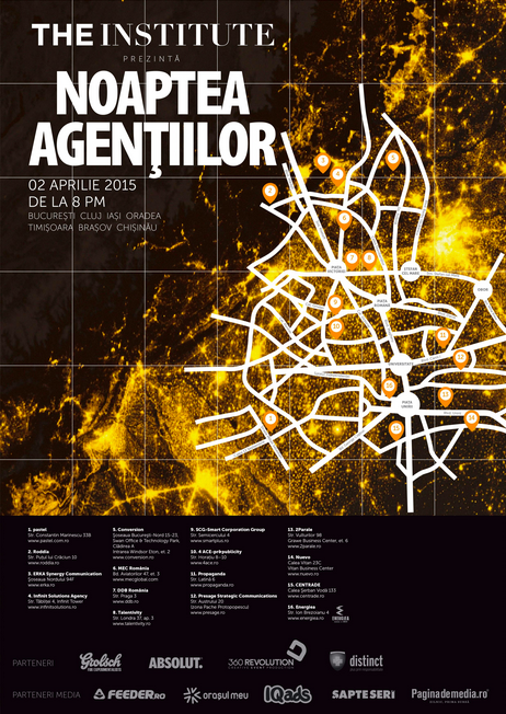 Diseară e Noaptea Agenţiilor. Lista completă a agenţiilor din Bucureşti şi din ţară