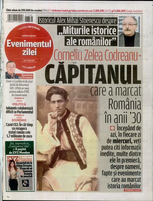 PRESA DE AZI. EVZ lansează campania Miturile istorice al românilor. Click!, pe urmele lui Tudor Chirilă