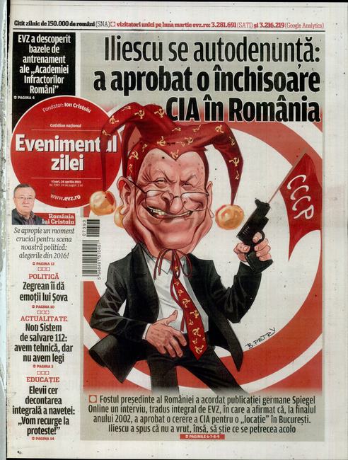 PRESA DE AZI. Ion Iliescu şi Academia Infractorilor pe prima pagină a ziarelor de azi
