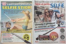 Ce inserturi mai au ziarele. Libertatea şi Gazeta Sporturilor se bat în selfie stick-uri