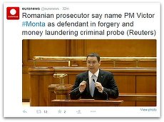 GAFĂ pe pagina de Twitter a Euronews. L-au numit pe premier „Victor Monta”