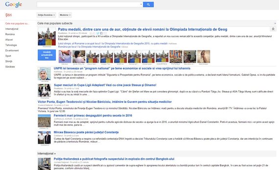 Google News, disponibil în limba română