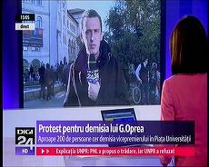 BURTIERA LA MINUT. Ora 15.00: Digi 24, cele mai multe imagini de la mitingul antiOprea. Un minut la B1. Nimic la  România TV şi Antena 3