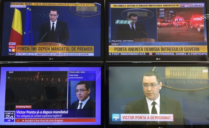 FOTO. Demisia lui Victor Ponta, pe toate posturile de ştiri, dar şi la TVR, Pro TV şi Antena Stars