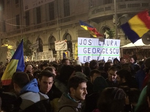 FOTO. Pe holurile CNA au apărut afişe prin care îi este cerută demisia Laurei Georgescu, şefa instituţiei