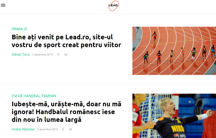 Treizecizero lansează site-ul de sport Lead.ro. Cine susţine proiectul