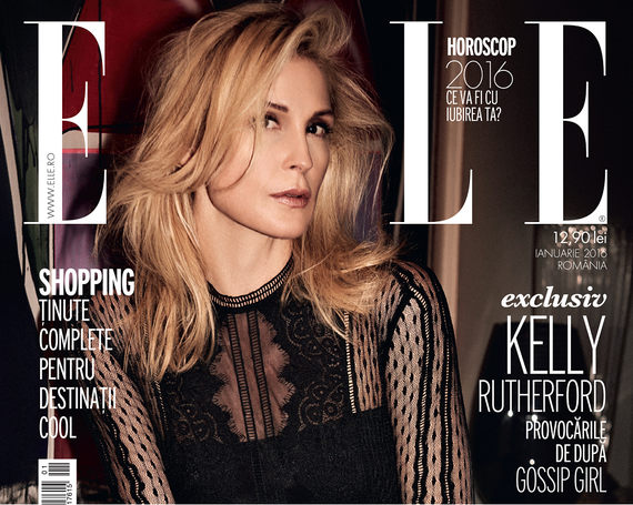 Un interviu cu actriţa Kelly Rutherford din Elle România, preluat de Daily Mail şi People