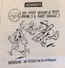 Charlie Hebdo, o nouă caricatură cu băieţulul sirian Aylan Kurdi, înfăţişat drept agresor sexual