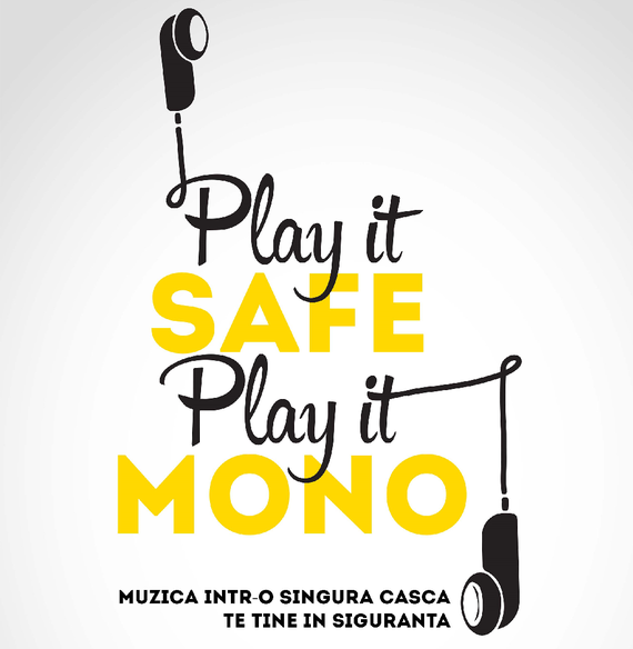 Ascultaţi la o cască. Radio 21 emite mono la matinal, într-o campanie pentru siguranţa pietonilor