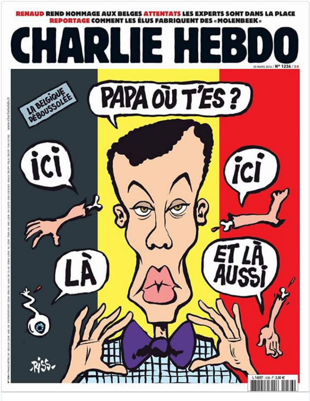 Charlie Hebdo, umor negru despre atentatele de la Bruxelles