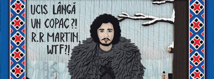 Copertă inedită în Şapte Seri. Jon Snow, în „Cimitirul vesel” din Game of Thrones: „Ucis lângă un copac?! R.R. Martin WTF?!”