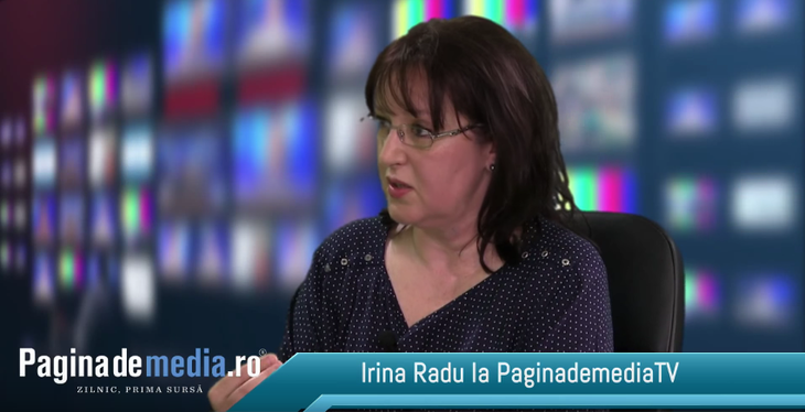 VIDEO. Irina Radu, la Paginademedia TV, înregistrarea integrală