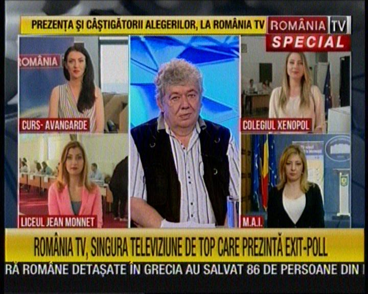 Tabloid şi-n ziua votului: România TV se declară „singurul post de top care prezintă exit-poll”