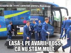 FOTO. Haz de necaz. „Lasă-l pe avarii, boss, că nu stăm mult”. România la Euro 2016, ţinta glumelor pe Facebook