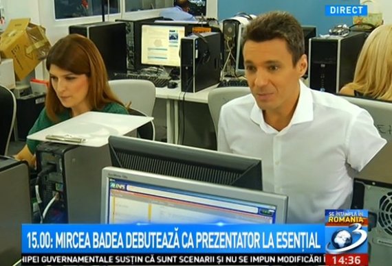 Mircea Badea, alături de Alina Petrescu la emisiunea Esenţial. Cupluri de prezentatori la mai multe emisiuni