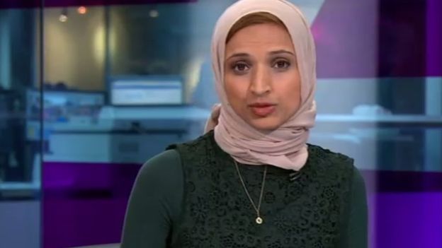 Fatima Manji a contribuit la prezentarea buletinului de ştiri din studioul din Londra, următoarea zi după atentatul de la Nisa