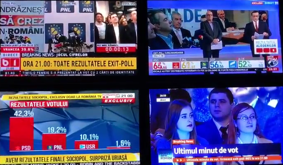 VIDEO. Cine a furat startul rezultatelor. Două posturi de ştiri, cu secunde bune înaintea celorlalţi