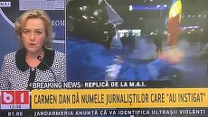 FĂRĂ PRECENDENT. Nume de jurnalişti, invocate de Ministrul de Interne că ar fi promovat protestele: Tolo, Mândruţă, Emilia Şercan, printre ei