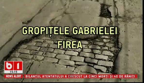 B1 TV a dat titlul zilei: Gropiţele Gabrielei Firea