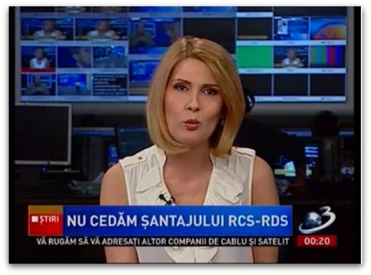 Sandra Stoicescu, pe vremea când RCS a scos Antenele din reţeaua DTH