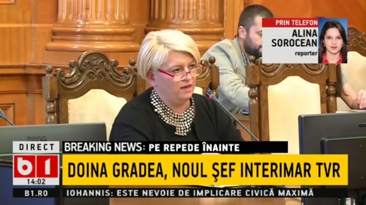 Doina Gradea, numită director interimar la TVR, după plecarea Irinei Radu