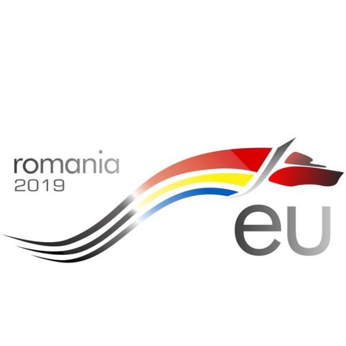 Logoul României pentru preşedinţia Consiliului Europei, desenat de un elev de clasa a noua