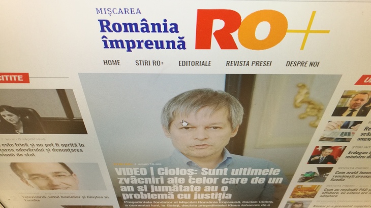Mişcarea România Împreună, condusă de Dacian Cioloş, şi-a lansat site de ştiri, „în contextul în care manipularea a atins cote îngrijorătoare”