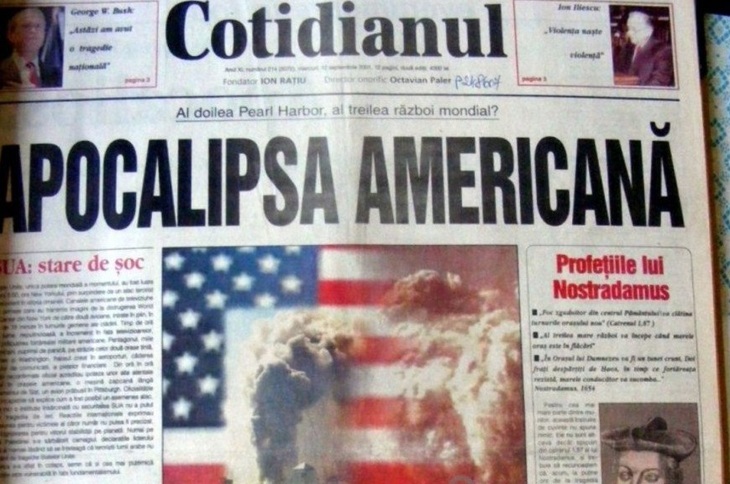 DIN ARHIVĂ. 17 ani de la atentatul terorist din Statele Unite. Cum s-a văzut tragedia în ziarele româneşti de atunci