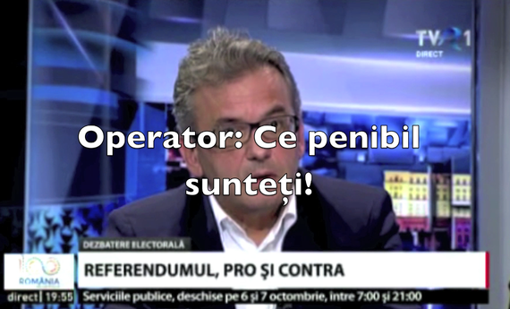 VIDEO. “Ce penibili sunteţi!” Momentul incidentului de la TVR, când se discuta despre Referendum