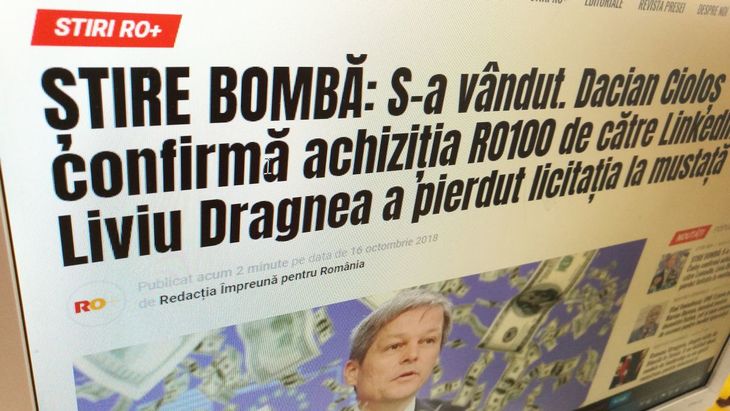 PAMFLET Contra PAMFLET. Ştirea BOMBĂ care a "zguduit" online-ul: „Cioloş confirmă achiziţia RO100 de către LinkedIn. Liviu Dragnea a pierdut licitaţia la mustaţă”