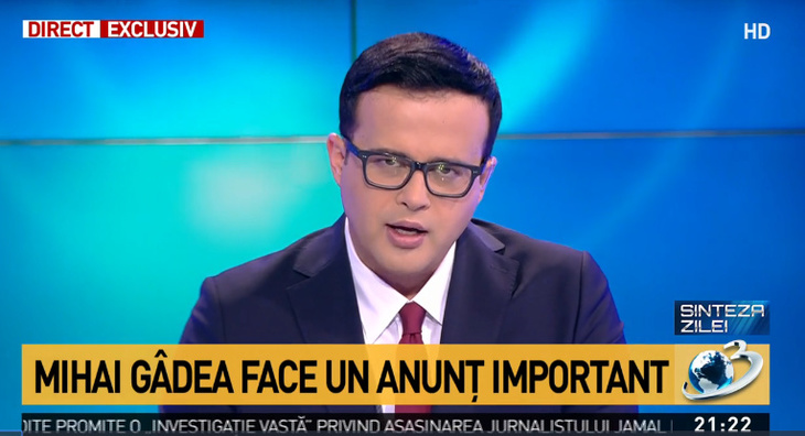 Mihai Gâdea - Captură: Antena 3
