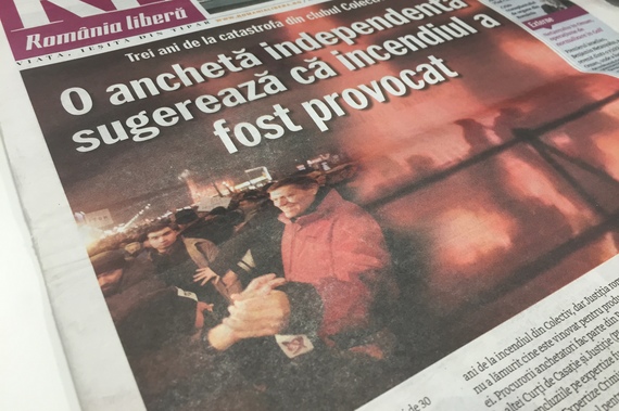 FĂRĂ COMENTARII. România Liberă, la trei ani de la Colectiv: „O anchetă independentă sugerează că incendiul a fost provocat”