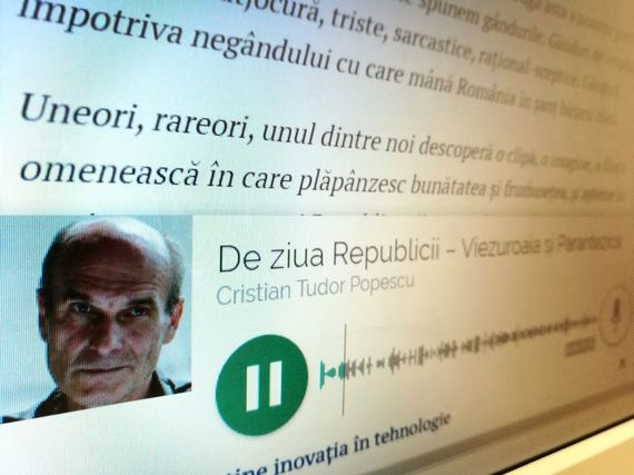 Editorialele lui CTP vor fi şi audio, pe Republica. Platforma aniversează trei ani de la lansare cu proiecte noi.