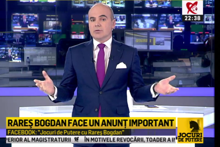 VIDEO. Rareş Bogdan ameninţă în direct cu demisia dacă Oreste şi Oana Stănciulescu nu mai sunt primiţi la Realitatea