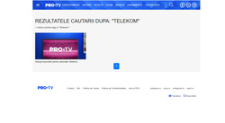 Pe site-ul protv.ro, singura referire la Telekom este de vinerea trecută, că ar posturile din grup ar putea să iasă din grila cablistului