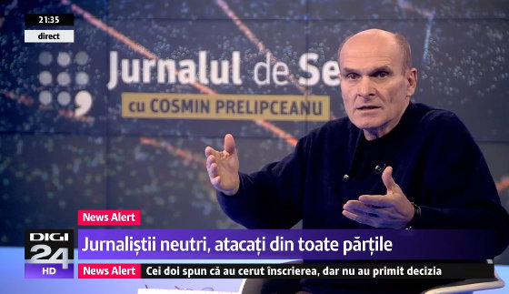 CTP, despre atacurile la Digi 24: „În clipa în care voi considera că Digi24 a devenit un post de propagandă, nu mă mai vedeţi prin studio”