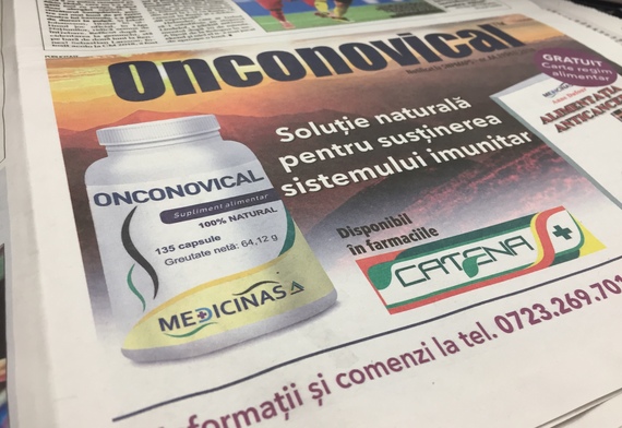 Reclamă „îndulcită” după ancheta lui Tolo. Medicamentul care promitea „tratamentul” cancerului, promovat într-o altă formă