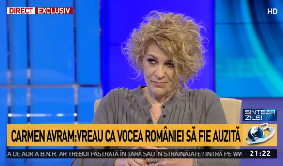 Carmen Avram la Sinteza zilei: „Am prins drag de PSD în 2016. Am intrat în politică după un speech fabulos al Vioricăi Dăncilă”